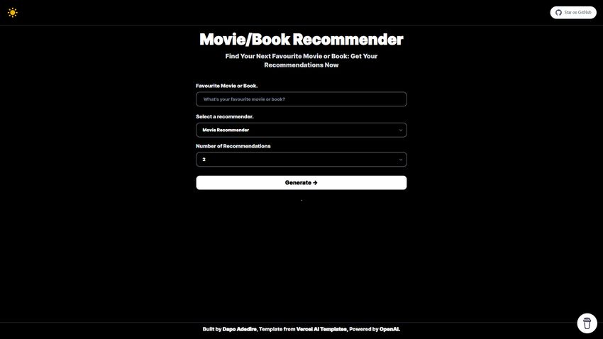 Movie & Book Recommender