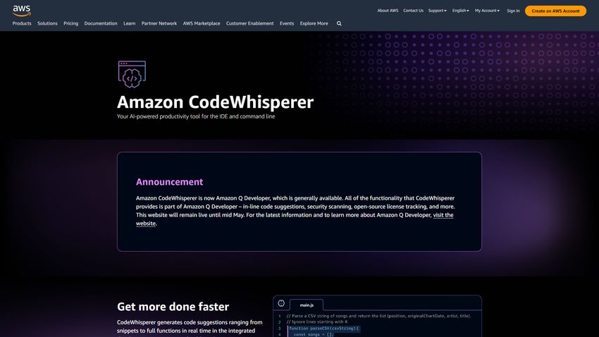 Amazon CodeWhisperer